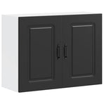Kitchen Wall Cabinet "Kalmar" Black Engineered Wood
