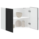 Kitchen Wall Cabinet "Kalmar" Black Engineered Wood