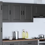 Kitchen Wall Cabinet "Kalmar" Black Engineered Wood