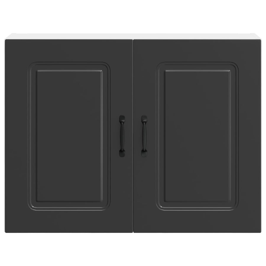 Kitchen Wall Cabinet "Kalmar" Black Engineered Wood
