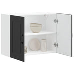 Kitchen Wall Cabinet "Kalmar" Black Engineered Wood