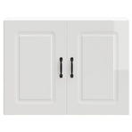 Kitchen Wall Cabinet "Kalmar" High Gloss White Engineered Wood