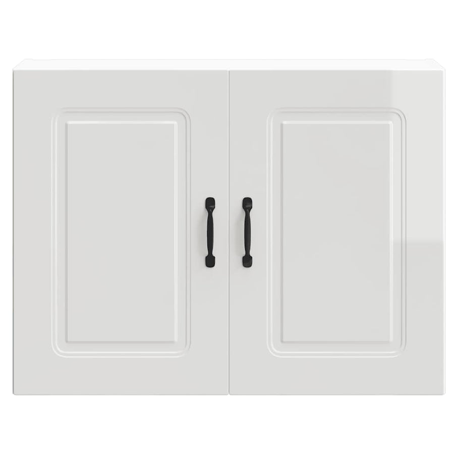 Kitchen Wall Cabinet "Kalmar" High Gloss White Engineered Wood