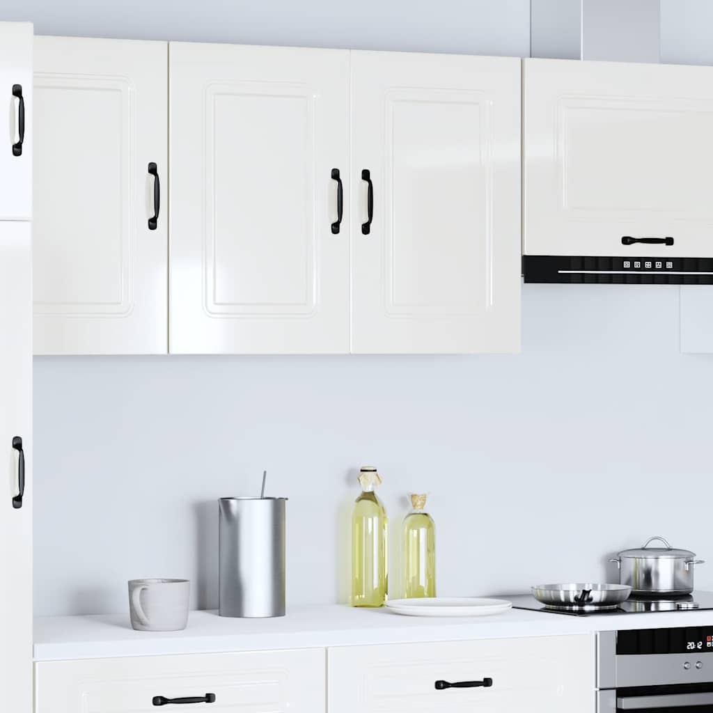 Kitchen Wall Cabinet "Kalmar" High Gloss White Engineered Wood