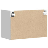 Kitchen Wall Cabinet Kalmar White Engineered Wood - Rear View