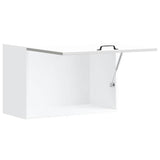 Kitchen Wall Cabinet Kalmar White Engineered Wood - Close-Up Angle