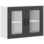 Kitchen Wall Cabinet with Glass Door "Kalmar" Black
