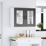 Kitchen Wall Cabinet with Glass Door "Kalmar" Black
