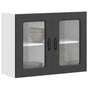Kitchen Wall Cabinet with Glass Door "Kalmar" Black