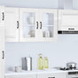 Kitchen Wall Cabinet with Glass Door "Kalmar" High Gloss White
