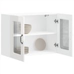 Kitchen Wall Cabinet with Glass Door "Kalmar" High Gloss White