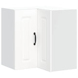 Kitchen Wall Corner Cabinet Kalmar White Engineered Wood - Front View