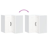 Kitchen Wall Corner Cabinet Kalmar White Engineered Wood - Low Angle