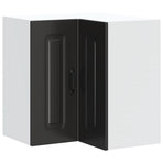 Kitchen Wall Corner Cabinet "Kalmar" Black Engineered Wood