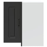 Kitchen Wall Corner Cabinet "Kalmar" Black Engineered Wood