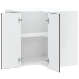 Kitchen Wall Corner Cabinet "Kalmar" Black Engineered Wood