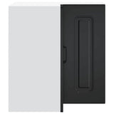 Kitchen Wall Corner Cabinet "Kalmar" Black Engineered Wood