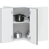 Kitchen Wall Corner Cabinet "Kalmar" Black Engineered Wood