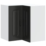 Kitchen Wall Corner Cabinet "Kalmar" Black Engineered Wood
