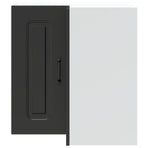 Kitchen Wall Corner Cabinet "Kalmar" Black Engineered Wood