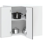 Kitchen Wall Corner Cabinet "Kalmar" Black Engineered Wood