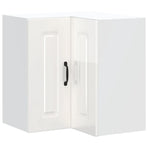 Kitchen Wall Corner Cabinet "Kalmar" High Gloss White