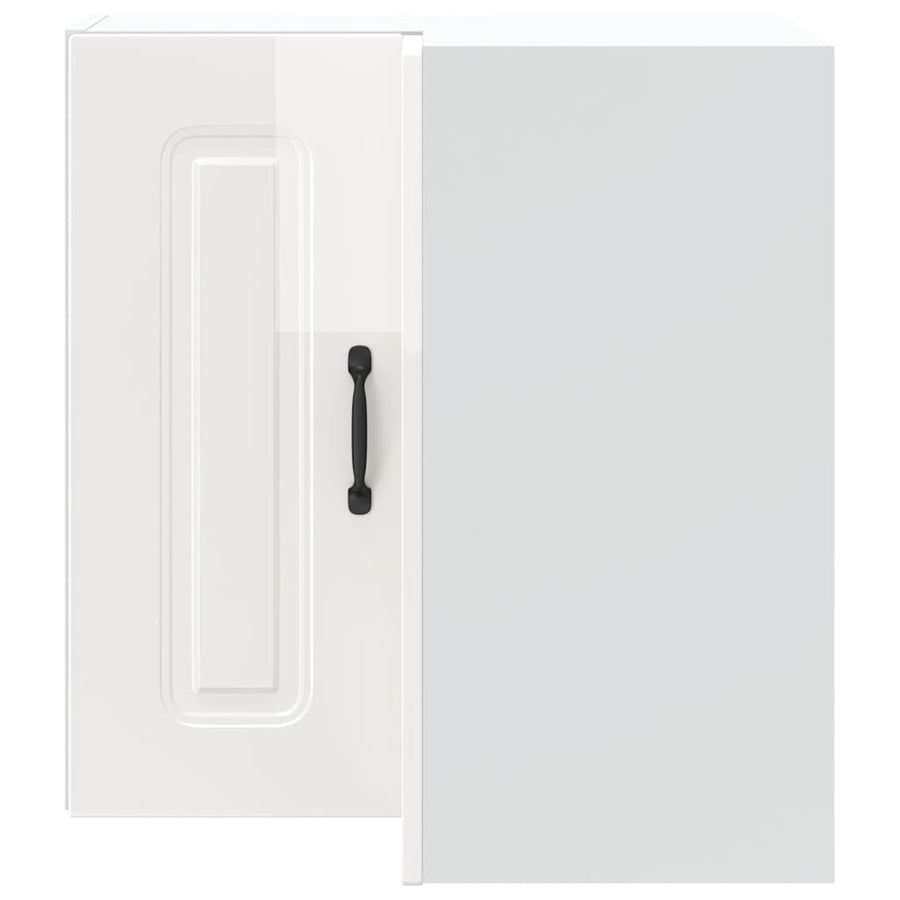 Kitchen Wall Corner Cabinet "Kalmar" High Gloss White