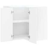 Kitchen Wall Corner Cabinet "Kalmar" High Gloss White Engineered Wood