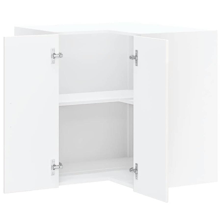 Kitchen Wall Corner Cabinet "Kalmar" High Gloss White
