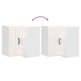 Kitchen Wall Corner Cabinet "Kalmar" High Gloss White Engineered Wood