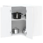 Kitchen Wall Corner Cabinet "Kalmar" High Gloss White