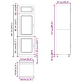Kitchen Cupboard Kalmar White Engineered Wood