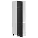 Kitchen Cupboard "Kalmar" Black Engineered Wood