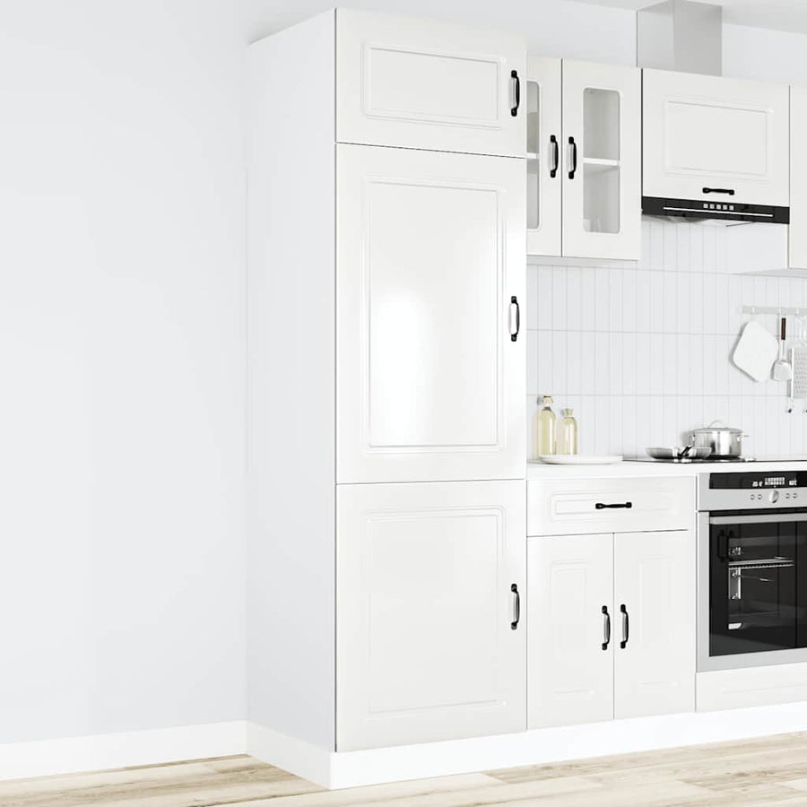 Kitchen Cupboard "Kalmar" High Gloss White Engineered Wood
