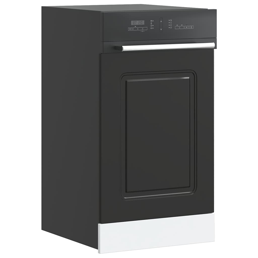 Dishwasher Panel "Kalmar" Black 45x1,5x67 cm Engineered Wood