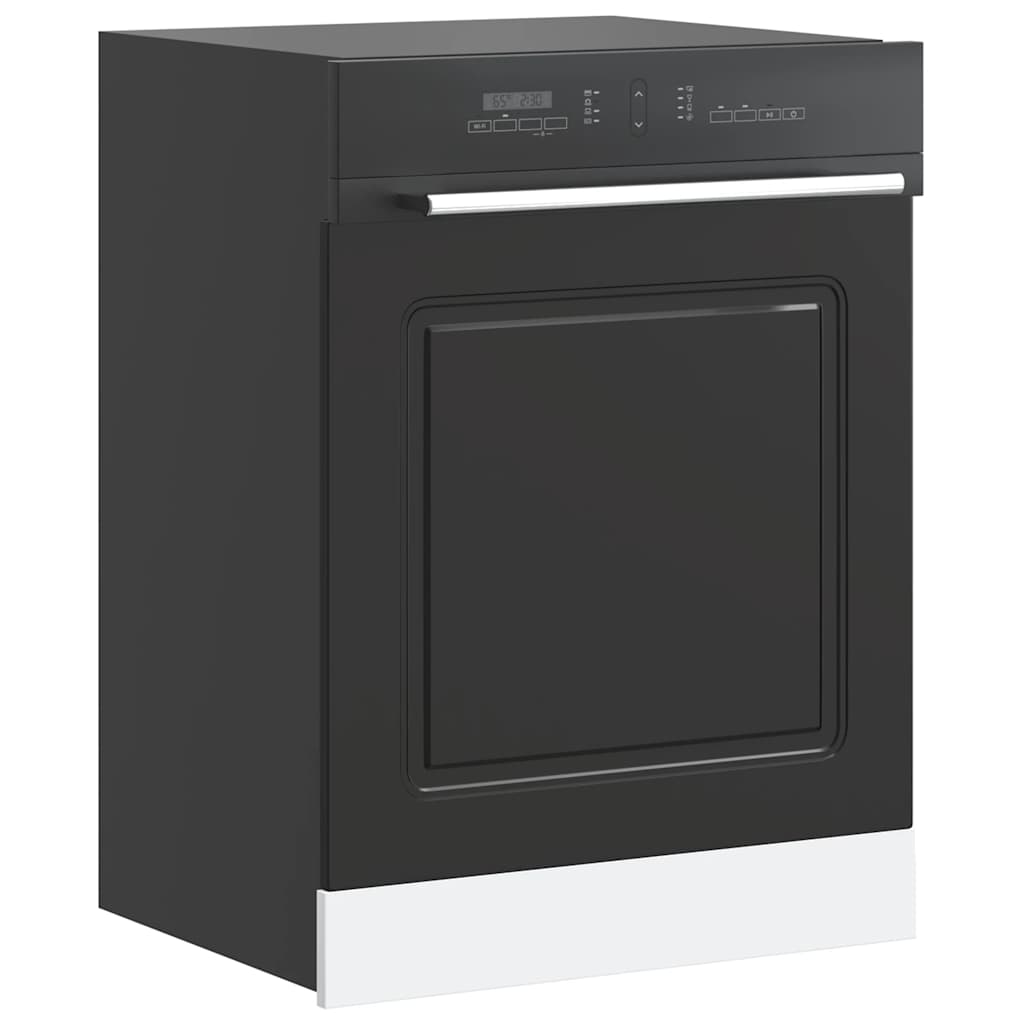 Dishwasher Panel "Kalmar" Black 60x1,5x67 cm Engineered Wood