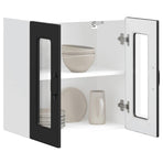 Kitchen Wall Cabinet with Glass Door "Kalmar" Black