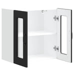 Kitchen Wall Cabinet with Glass Door "Kalmar" Black