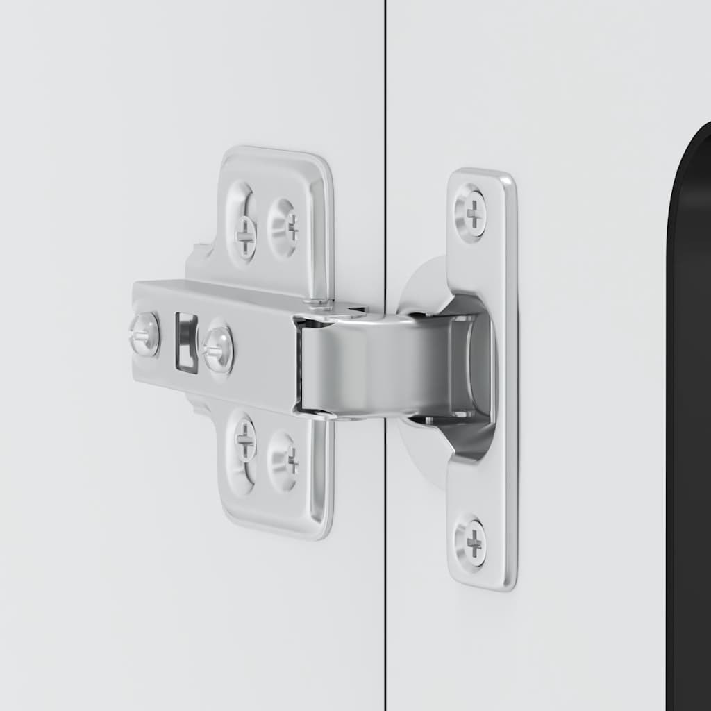 Kitchen Wall Cabinet with Glass Door "Kalmar" Black Engineered Wood