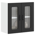 Kitchen Wall Cabinet with Glass Door "Kalmar" Black