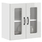 Kitchen Wall Cabinet with Glass Door "Kalmar" High Gloss White
