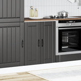 Sink Base Cabinet "Lucca" Black Engineered Wood