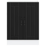Sink Base Cabinet "Lucca" Black Engineered Wood