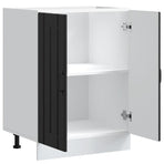 Sink Base Cabinet "Lucca" Black Engineered Wood