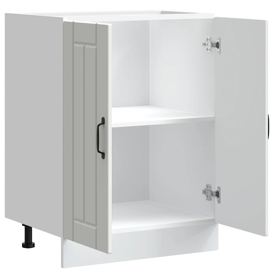 Sink Base Cabinet "Lucca" High Gloss White Engineered Wood