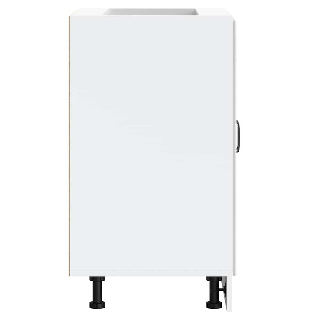 Sink Base Cabinet "Lucca" High Gloss White Engineered Wood