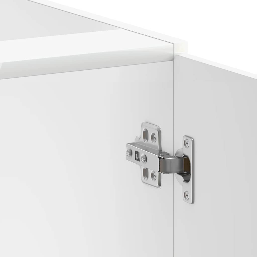 Sink Base Cabinet "Lucca" High Gloss White Engineered Wood