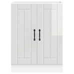 Sink Base Cabinet "Lucca" High Gloss White Engineered Wood