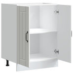 Sink Base Cabinet "Lucca" High Gloss White Engineered Wood