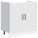 Sink Base Cabinet Lucca White Engineered Wood